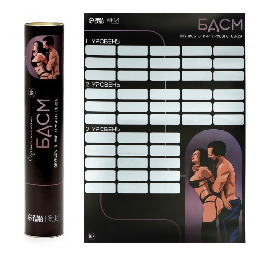 Плакат для двоих со скретч-слоем «БДСМ» - Сима-Ленд - купить с доставкой в Новочебоксарске