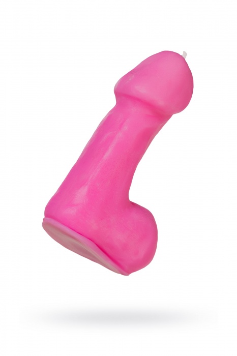 Розовая свеча в форме пениса - 47 гр. - Pecado - купить с доставкой в Новочебоксарске