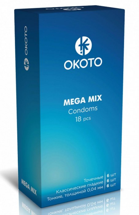 Презервативы OKOTO Mega Mix - 18 шт. - Sitabella - купить с доставкой в Новочебоксарске