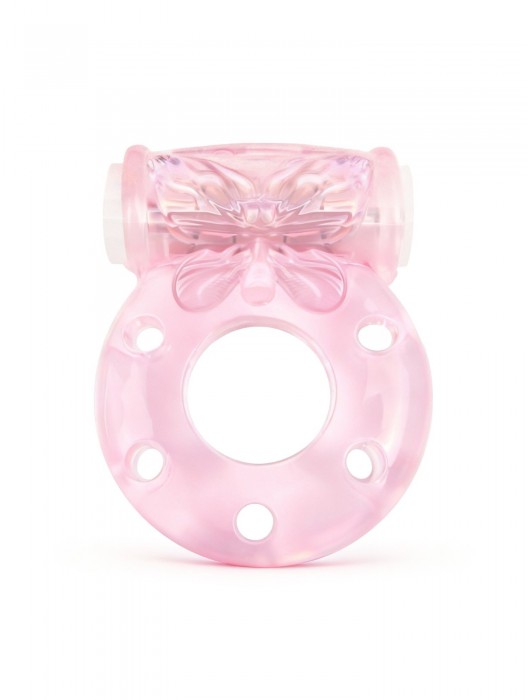 Розовое эрекционное виброкольцо с бабочкой - 1137 - в Новочебоксарске купить с доставкой