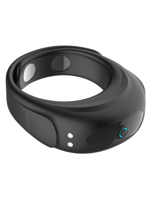 Черное эрекционное виброкольцо на ремешках - Boys of Toys - в Новочебоксарске купить с доставкой