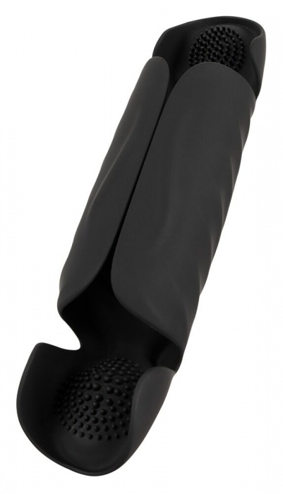 Черный вибромастурбатор с трехточечной стимуляцией Penis Trainer with 3 Point Stimulation - Orion - в Новочебоксарске купить с доставкой