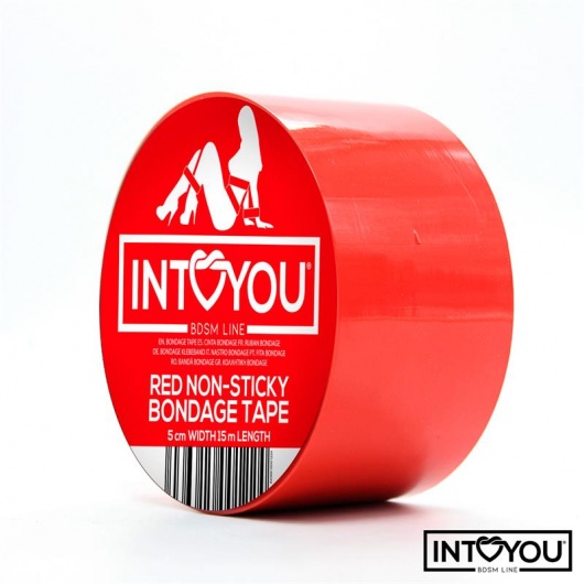 Красный скотч для фиксации Non-Sticky Bondage Tape - 15 м. - Intoyou - купить с доставкой в Новочебоксарске