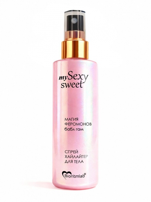 Спрей хайлайтер для тела Sexy Sweet с ароматом бабл-гам, шиммером и феромонами - 200 мл. -  - Магазин феромонов в Новочебоксарске