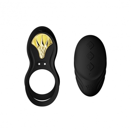 Черное эрекционное виброкольцо Bayek с пультом ДУ - Zalo - в Новочебоксарске купить с доставкой