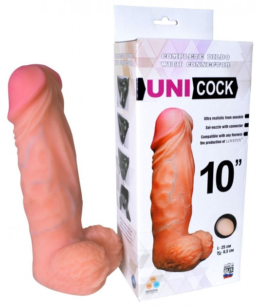 Фаллическая насадка Харнесс UNICOCK 10  - 25 см. - LOVETOY (А-Полимер) - купить с доставкой в Новочебоксарске