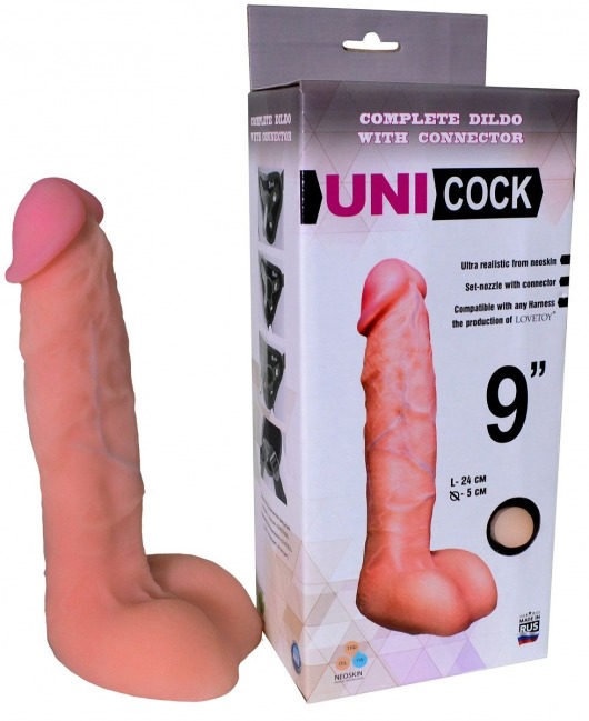Фаллическая насадка Харнесс UNICOCK 9  - 24 см. - LOVETOY (А-Полимер) - купить с доставкой в Новочебоксарске