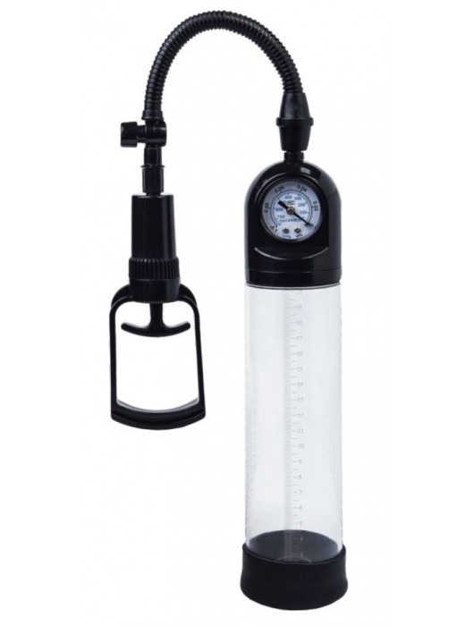 Чёрная вакуумная помпа A-toys с манометром и прозрачной колбой - A-toys - в Новочебоксарске купить с доставкой