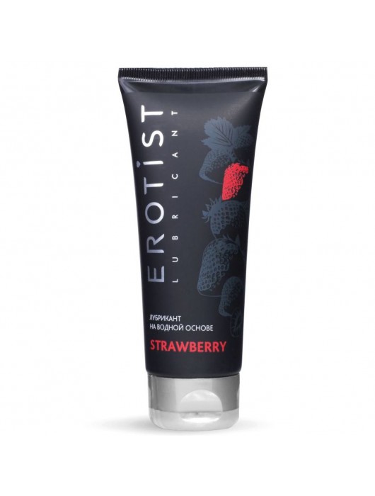 Увлажняющая смазка на водной основе с ароматом клубники Srtawberry - 100 мл. - Erotist Lubricants - купить с доставкой в Новочебоксарске