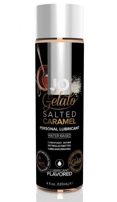 Лубрикант с ароматом солёной карамели JO GELATO SALTED CARAMEL - 120 мл. - System JO - купить с доставкой в Новочебоксарске
