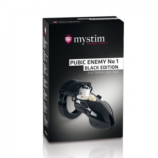 Пояс верности с электростимуляцией Mystim Pubic Enemy No1 Black Edition - MyStim - купить с доставкой в Новочебоксарске