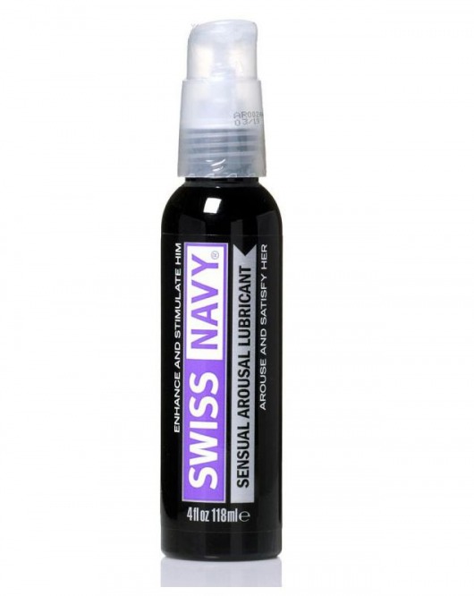 Возбуждающий гель-лубрикант на водной основе Sensual Arousal Lubricant  - 118 мл. - Swiss navy - купить с доставкой в Новочебоксарске