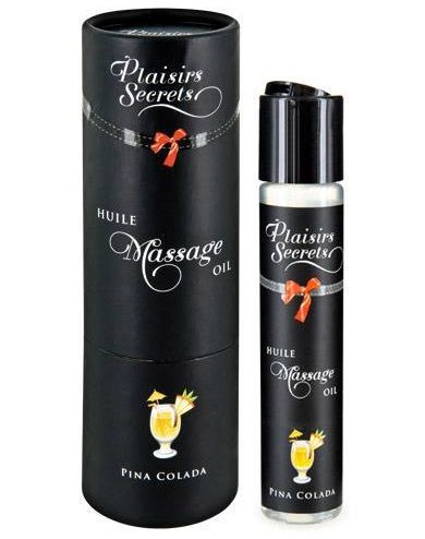 Массажное масло с ароматом пина колады Huile de Massage Gourmande Pina Colada - 59 мл. - Plaisir Secret - купить с доставкой в Новочебоксарске