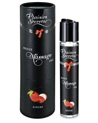 Массажное масло с ароматом личи Huile de Massage Gourmande Litchi - 59 мл. - Plaisir Secret - купить с доставкой в Новочебоксарске