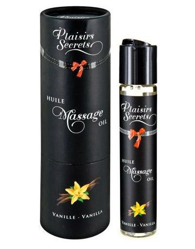 Массажное масло с ароматом ванили Huile de Massage Gourmande Vanille - 59 мл. - Plaisir Secret - купить с доставкой в Новочебоксарске