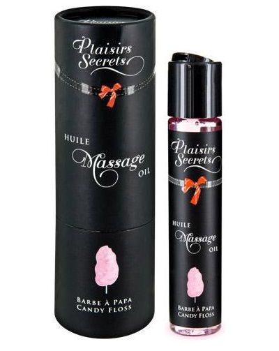Массажное масло с ароматом сладкой ваты Huile de Massage Gourmande Barbe à Papa - 59 мл. - Plaisir Secret - купить с доставкой в Новочебоксарске