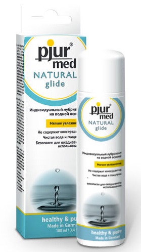 Нейтральный лубрикант на водной основе pjur MED Natural glide - 100 мл. - Pjur - купить с доставкой в Новочебоксарске