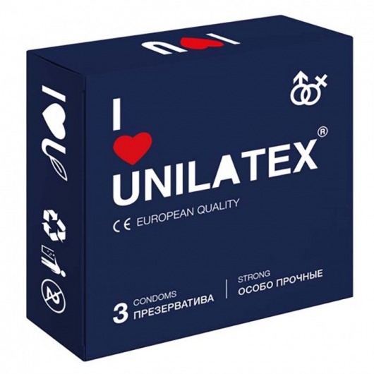 Ультрапрочные презервативы Unilatex Extra Strong - 3 шт. - Unilatex - купить с доставкой в Новочебоксарске