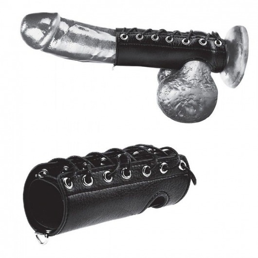 Сбруя на член на шнуровке 5  Cock Sheath - BlueLine - купить с доставкой в Новочебоксарске