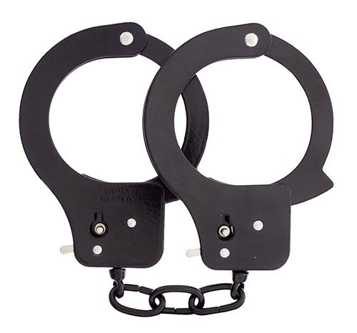 Чёрные наручники из листового металла BONDX METAL CUFFS BLACK - Dream Toys - купить с доставкой в Новочебоксарске