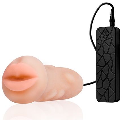 Мастурбатор-ротик с вибрацией REALSTUFF VIBRATING MASTURBATOR MOUTH - Dream Toys - в Новочебоксарске купить с доставкой
