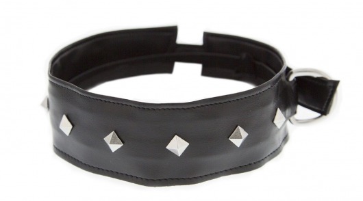 Полиуретановый ошейник с пуклями Collar with Studs - Blush Novelties - купить с доставкой в Новочебоксарске