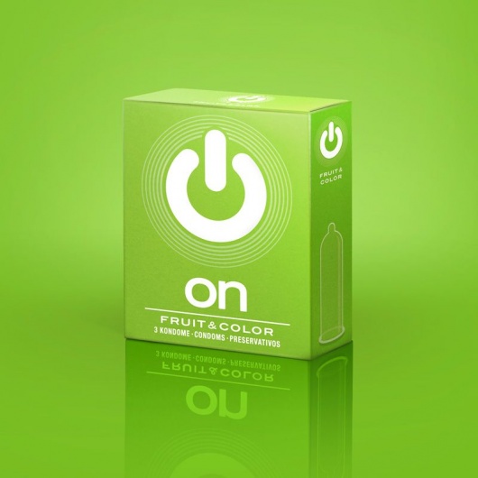 Цветные ароматизированные презервативы ON) Fruit   Color - 3 шт. - ON) - купить с доставкой в Новочебоксарске