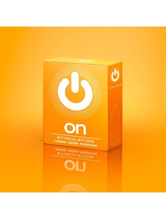 Презервативы ON) Stimulation с точками - 3 шт. - ON) - купить с доставкой в Новочебоксарске
