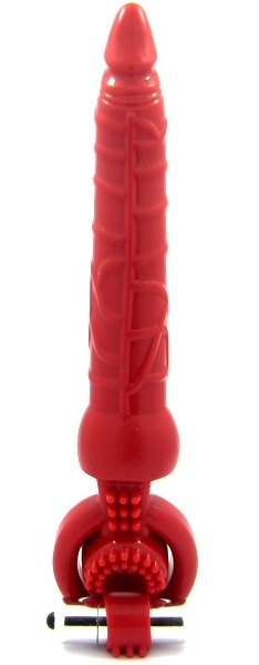 Красная вибронасадка с анальным стимулятором - ToyFa - в Новочебоксарске купить с доставкой