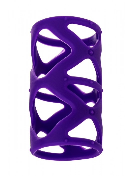 Фиолетовая насадка-сетка на пенис - 7,5 см. - A-toys - в Новочебоксарске купить с доставкой