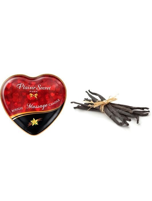 Массажная свеча с ароматом ванили Bougie Massage Candle - 35 мл. - Plaisir Secret - купить с доставкой в Новочебоксарске
