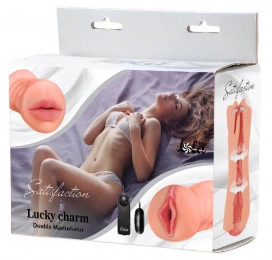 Двусторонний мастурбатор с вибропулей Satisfaction Lucky charm - Lola Games - в Новочебоксарске купить с доставкой