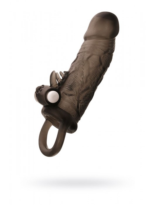 Чёрная насадка на пенис Toyfa XLover с вибрацией - ToyFa - в Новочебоксарске купить с доставкой