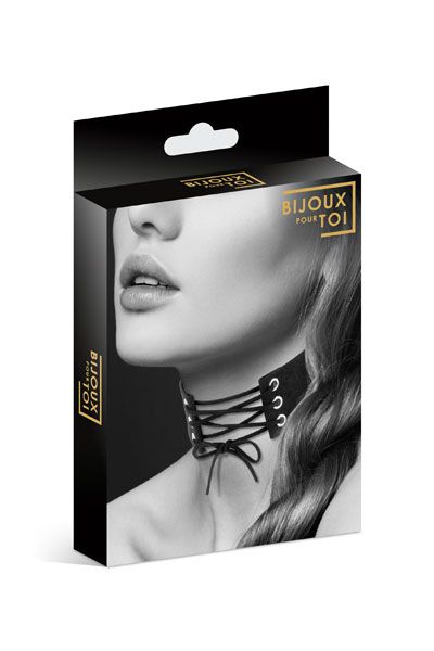 Оригинальный ошейник-чокер со шнуровкой - Bijoux Pour Toi - купить с доставкой в Новочебоксарске