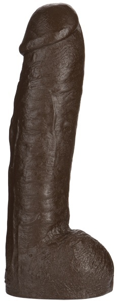 Большая насадка для трусиков Vac-U-Lock Realistic Hung - 31,7 см. - Doc Johnson - купить с доставкой в Новочебоксарске