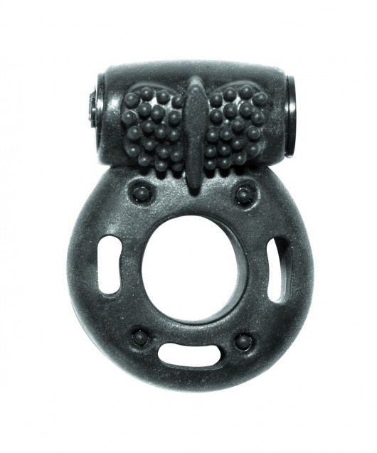 Черное эрекционное кольцо с вибрацией Rings Axle-pin - Lola Games - в Новочебоксарске купить с доставкой