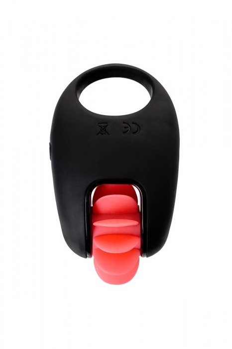 Чёрно-красное эрекционное виброкольцо Erotist - Erotist Adult Toys - в Новочебоксарске купить с доставкой