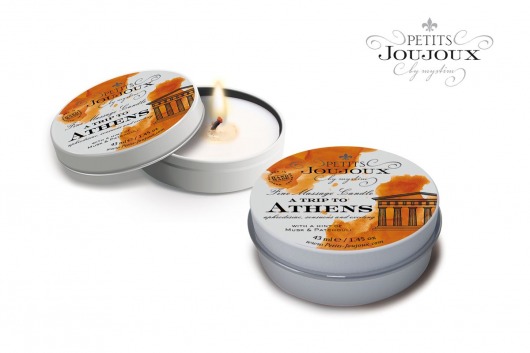 Массажная свеча Petits Joujoux Athens с ароматом муската и пачули - 33 гр. - MyStim - купить с доставкой в Новочебоксарске