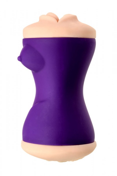 Двухсторонний мастурбатор JOS YARA в фиолетовой колбе - JOS - в Новочебоксарске купить с доставкой