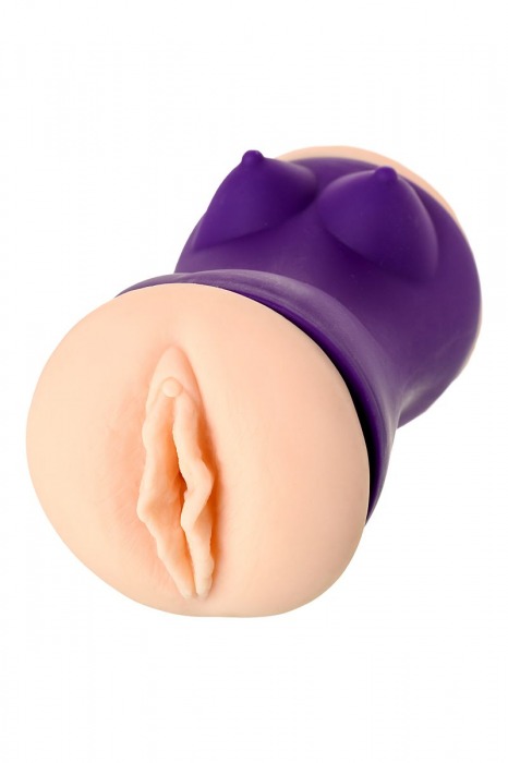 Двухсторонний мастурбатор JOS YARA в фиолетовой колбе - JOS - в Новочебоксарске купить с доставкой