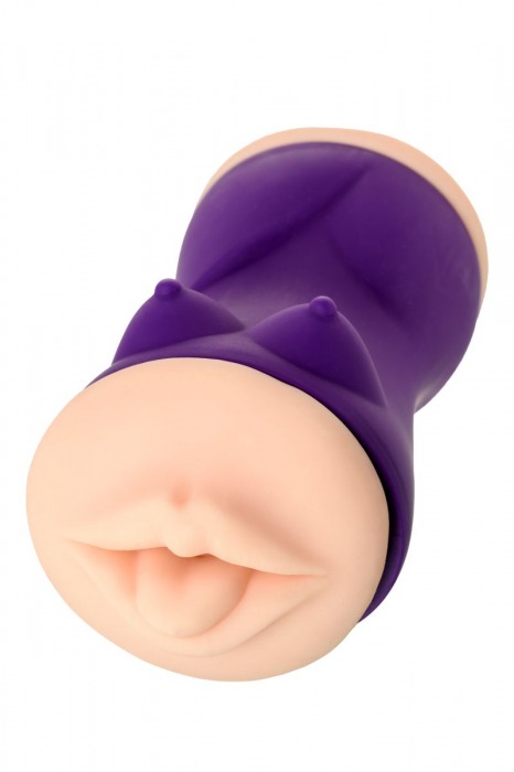 Двухсторонний мастурбатор JOS YARA в фиолетовой колбе - JOS - в Новочебоксарске купить с доставкой
