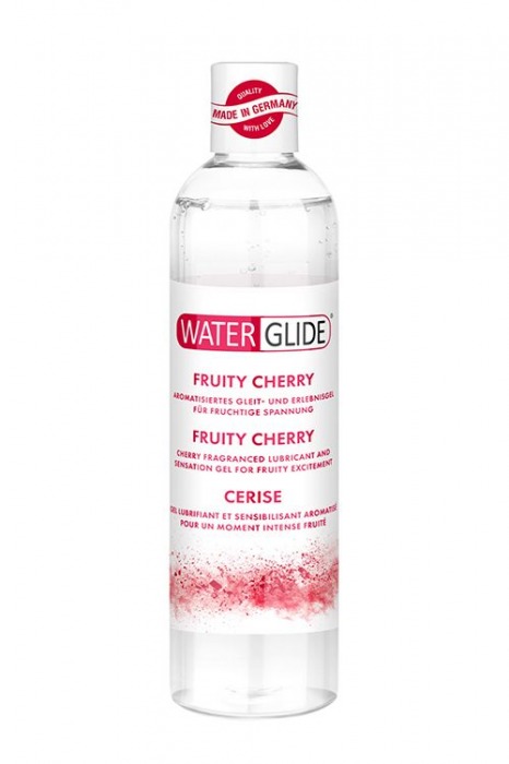 Лубрикант на водной основе с ароматом вишни FRUITY CHERRY - 300 мл. - Waterglide - купить с доставкой в Новочебоксарске