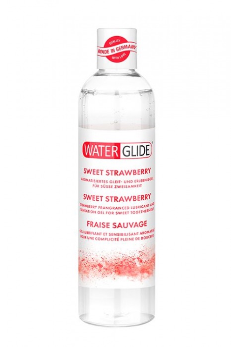 Лубрикант на водной основе с ароматом клубники SWEET STRAWBERRY - 300 мл. - Waterglide - купить с доставкой в Новочебоксарске