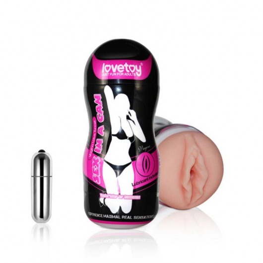 Мастурбатор-вагина Sex In A Can Vibra Vagina Tunnel - Lovetoy - в Новочебоксарске купить с доставкой