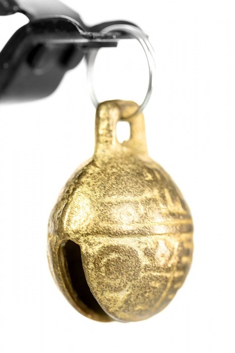 Черно-золотистые зажимы для сосков TOYFA Theatre - ToyFa - купить с доставкой в Новочебоксарске