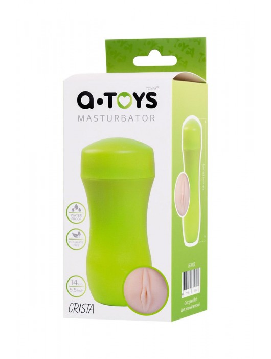 Мастурбатор-вагина A-Toys в зеленой колбе - A-toys - в Новочебоксарске купить с доставкой