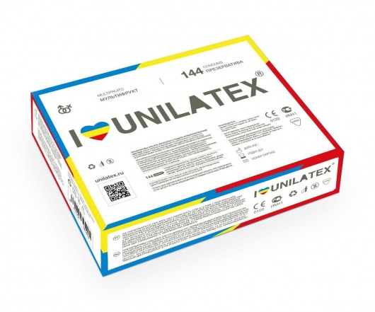 Разноцветные ароматизированные презервативы Unilatex Multifruits - 144 шт. - Unilatex - купить с доставкой в Новочебоксарске