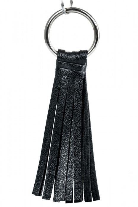 Черно-серебристые зажимы для сосков Theatre с кисточками - ToyFa - купить с доставкой в Новочебоксарске