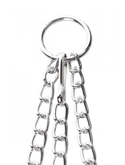 Черно-серебристые зажимы для сосков с кольцом для пениса TOYFA Metal - ToyFa - купить с доставкой в Новочебоксарске