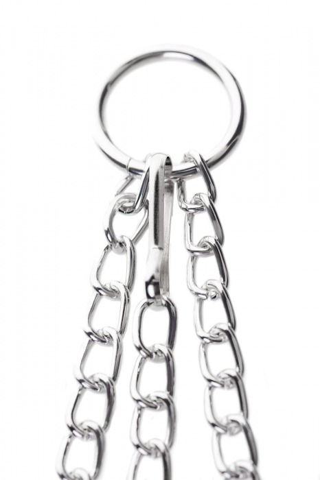 Серебристо-чёрные зажимы для сосков с кольцом для пениса TOYFA Metal - ToyFa - купить с доставкой в Новочебоксарске